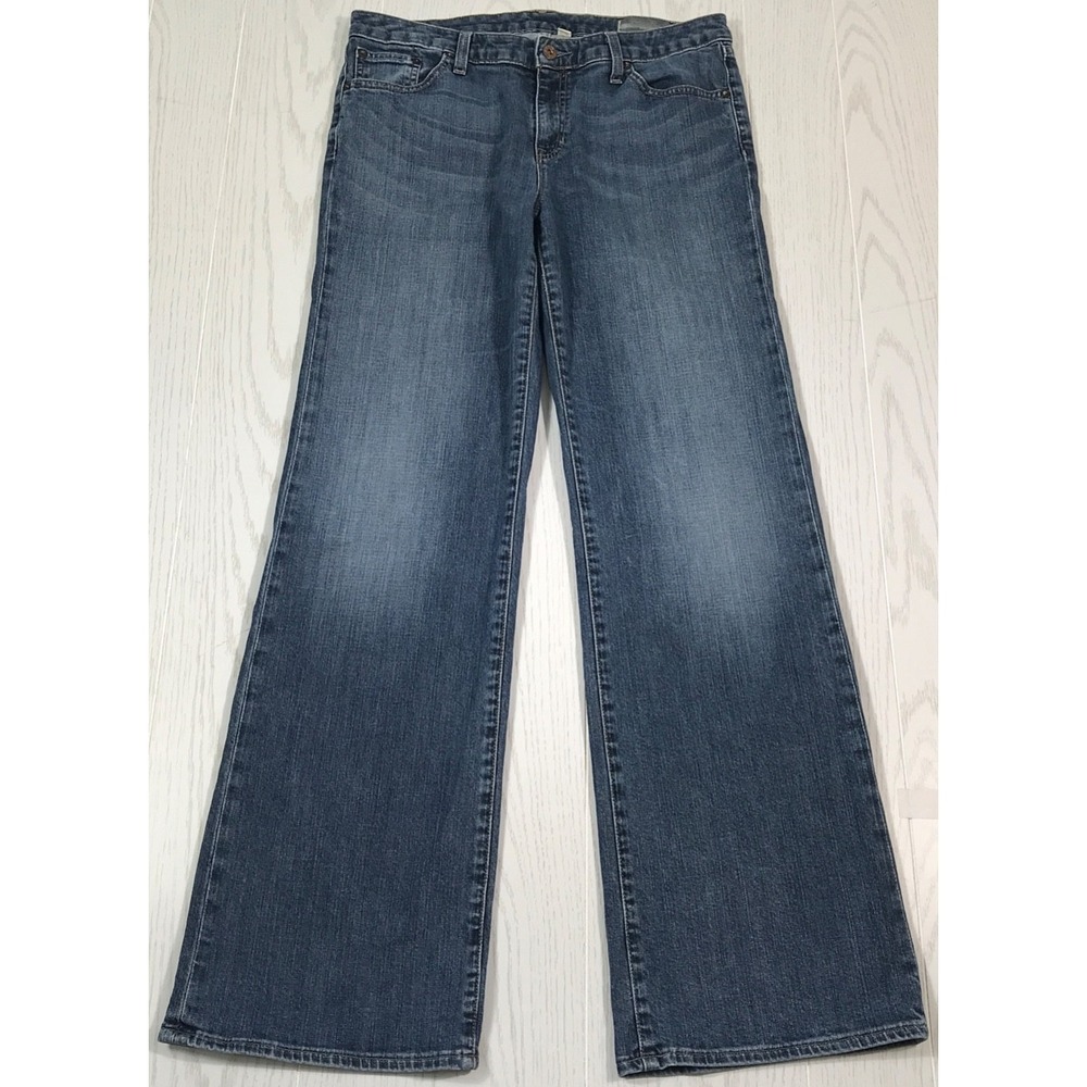 Vintage Gap Bootcut Jeans Women 10 Blue Whiskered Cotton Mid Rise Broken In Y2K